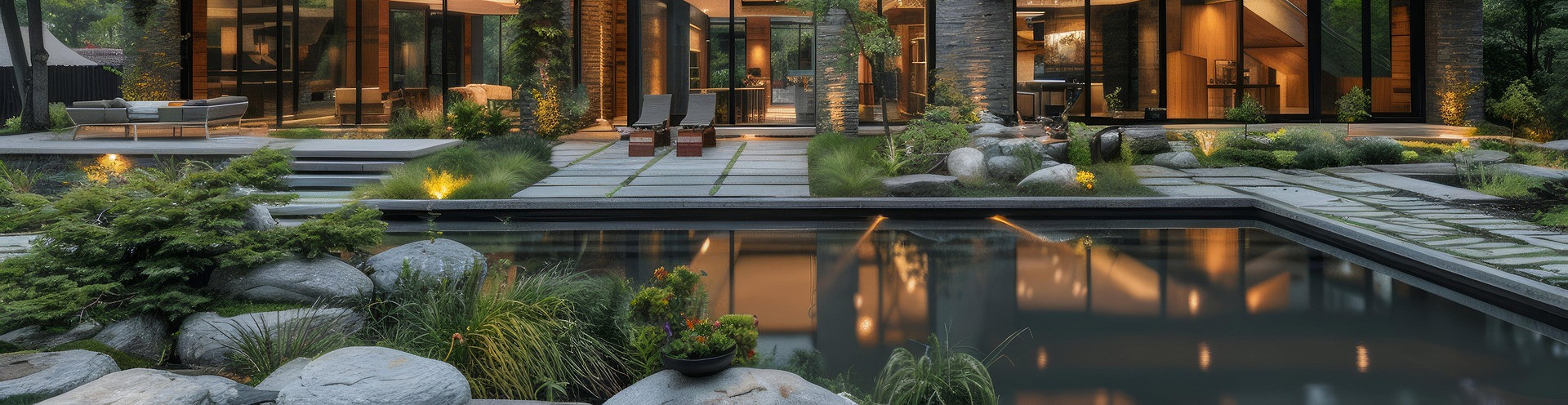 pool patio and house