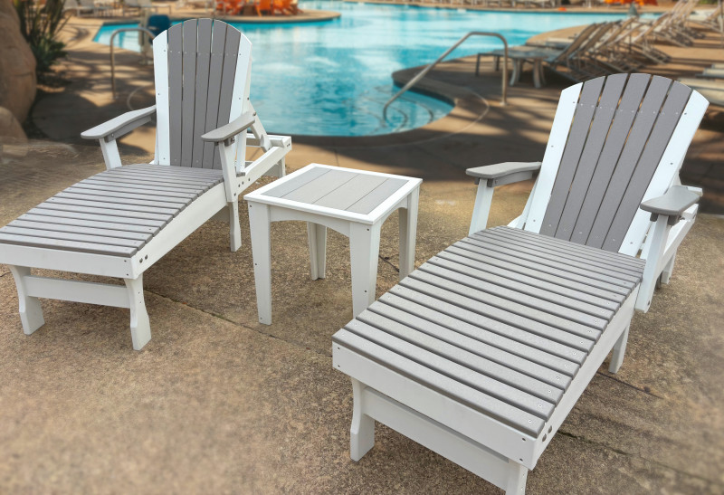 Outdoor Pool Lounge Chair Set Furniture